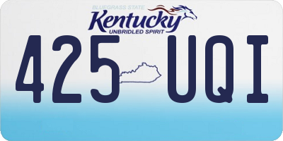 KY license plate 425UQI