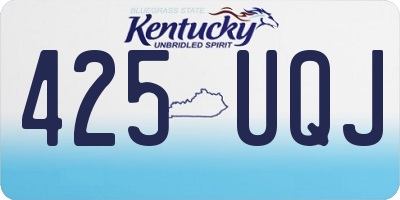 KY license plate 425UQJ