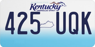 KY license plate 425UQK