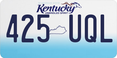 KY license plate 425UQL