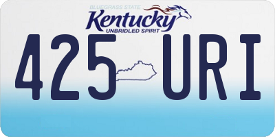 KY license plate 425URI