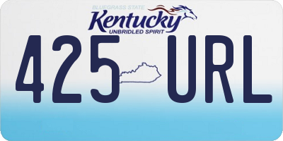 KY license plate 425URL