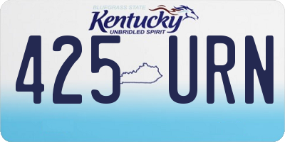 KY license plate 425URN