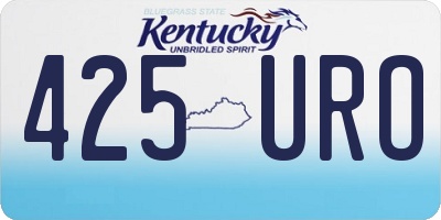 KY license plate 425URO