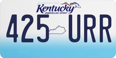 KY license plate 425URR