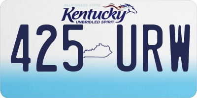 KY license plate 425URW