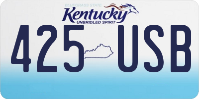 KY license plate 425USB