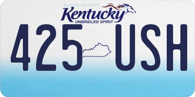 KY license plate 425USH