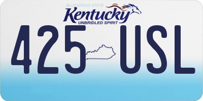 KY license plate 425USL