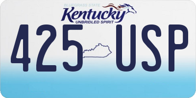 KY license plate 425USP