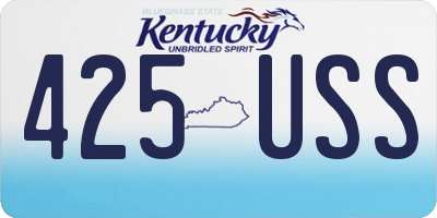KY license plate 425USS