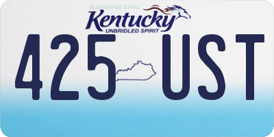 KY license plate 425UST