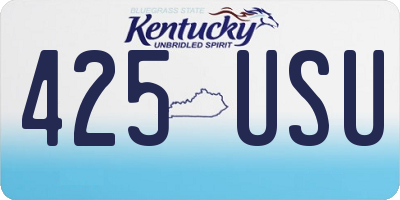 KY license plate 425USU