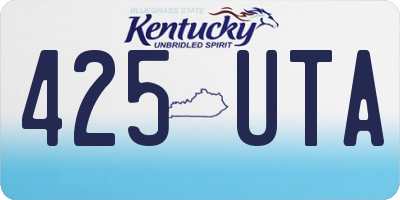 KY license plate 425UTA