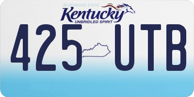 KY license plate 425UTB