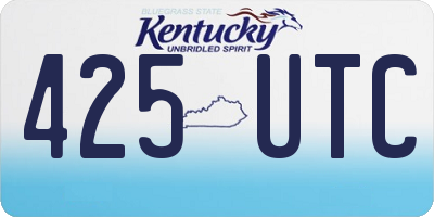 KY license plate 425UTC
