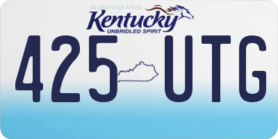 KY license plate 425UTG