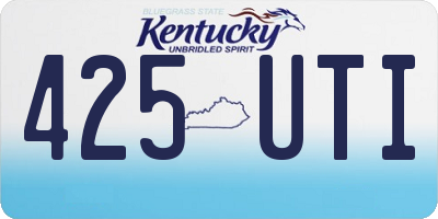 KY license plate 425UTI