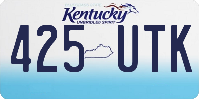 KY license plate 425UTK