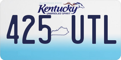KY license plate 425UTL