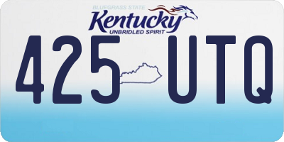 KY license plate 425UTQ