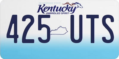 KY license plate 425UTS