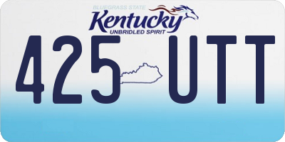KY license plate 425UTT