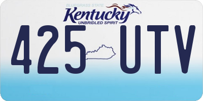 KY license plate 425UTV