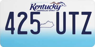 KY license plate 425UTZ