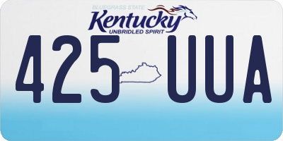 KY license plate 425UUA