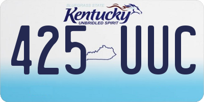 KY license plate 425UUC