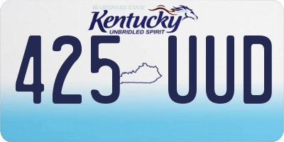 KY license plate 425UUD