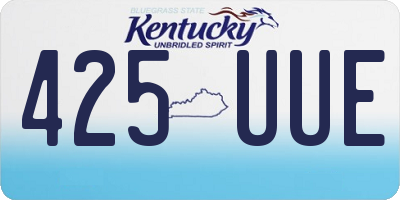KY license plate 425UUE