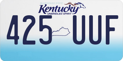 KY license plate 425UUF