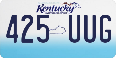 KY license plate 425UUG