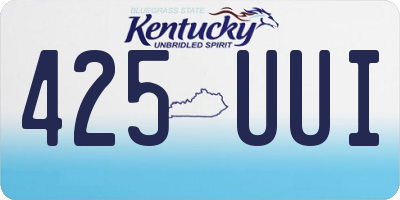 KY license plate 425UUI