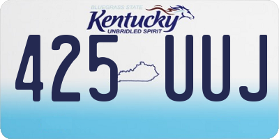 KY license plate 425UUJ