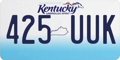 KY license plate 425UUK