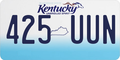 KY license plate 425UUN