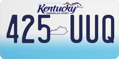 KY license plate 425UUQ
