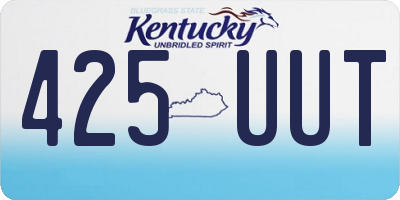KY license plate 425UUT