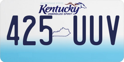 KY license plate 425UUV