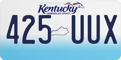 KY license plate 425UUX