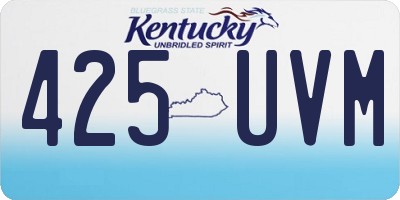 KY license plate 425UVM