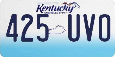 KY license plate 425UVO