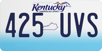 KY license plate 425UVS