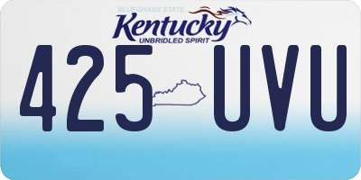KY license plate 425UVU