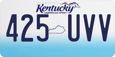 KY license plate 425UVV