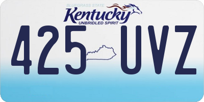 KY license plate 425UVZ