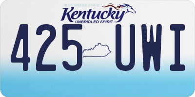 KY license plate 425UWI